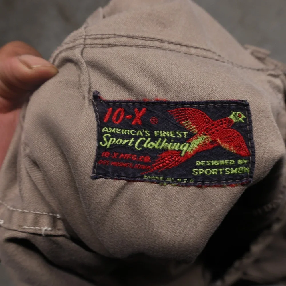 Vintage 10-X Hunting Pants Men's Large Tan Outdoor Field Cargo USA Made